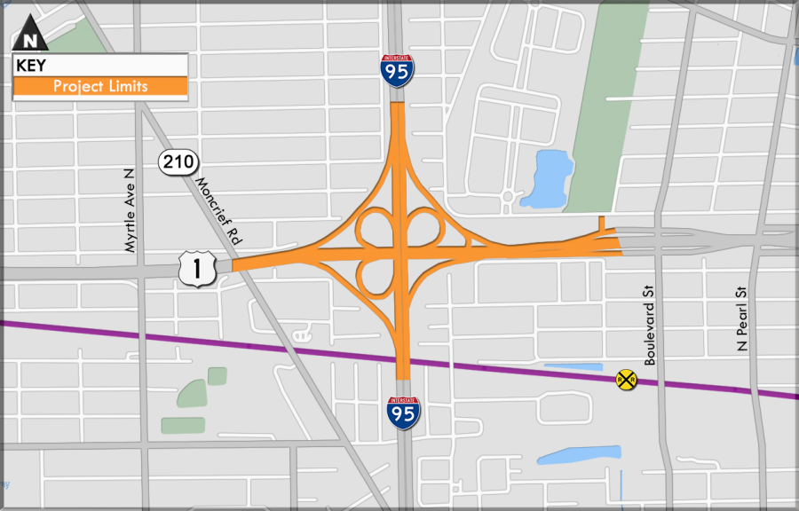 I-95 and MLK Project Limits Map